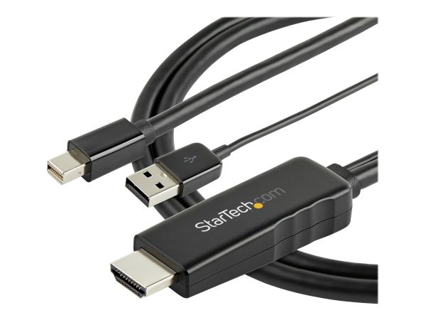 StarTech.com 3ft (1m) HDMI to Mini DisplayPort Cable 4K 30Hz, Active HDMI to mDP Adapter Converter C