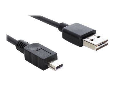Delock Easy - USB-Kabel - USB (M) umkehrbar zu Mini-USB, Typ B (M)