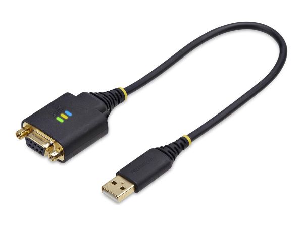 StarTech.com 1ft/30cm USB to Null Modem Serial Adapter Cable, FTDI, RS232 - Kabel USB / seriell - US
