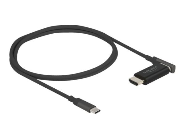 Delock Adapterkabel - 24 pin USB-C männlich zu HDMI männlich abgewinkelt, abnehmbar und magnetisch -