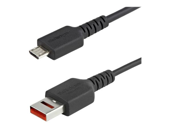 StarTech.com 3ft (1m) Secure Charging Cable, USB-A to Micro USB Data Blocker Charge-Only Cable, Powe