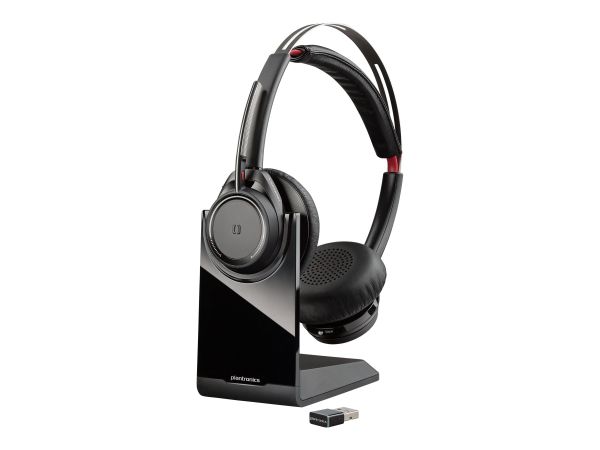 Voyager Focus UC B825-M Bluetooth On-Ear Headset Noise-Cancelling kabellos Ladestation
