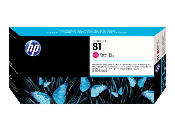 HP Tintenpatrone Nr. 81 magenta inkl. Reiniger + Druckkopf für Designjet 5000NS