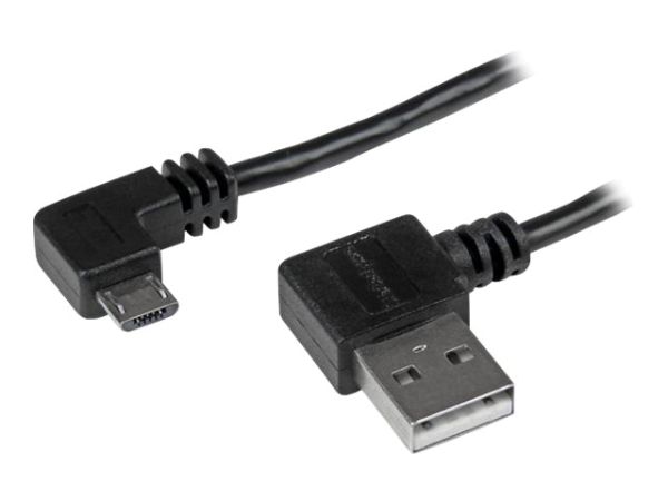 StarTech.com Micro USB Kabel mit rechts gewinkelten Anschlüssen - Stecker/Stecker - 2m - USB A zu Mi