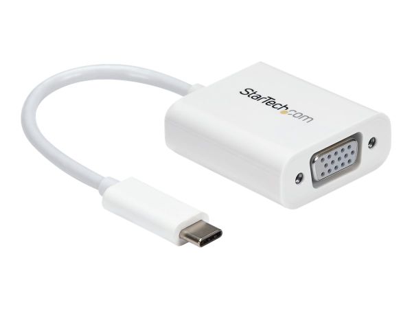 StarTech.com USB-C auf VGA Adapter - USB Typ-C zu VGA Video Konverter - Weiß - USB/VGA-Adapter - 24