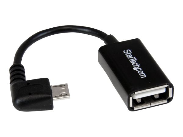 StarTech.com Micro USB rechts gewinkelt auf USB OTG Adapter Stecker / Buchse - Micro USB zu USB Kabe