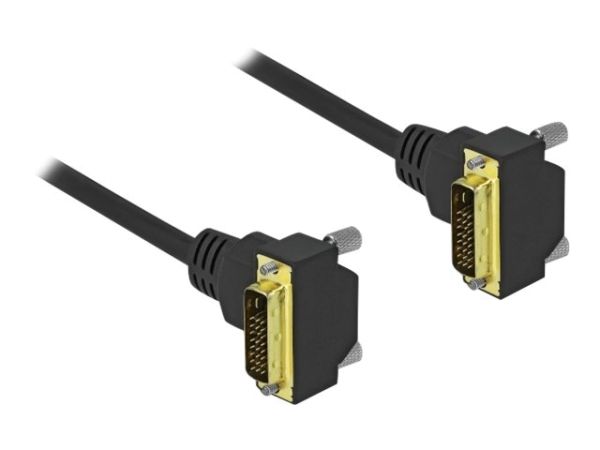 Delock DVI-Kabel - Dual Link - DVI-D (M) gewinkelt zu DVI-D (M)