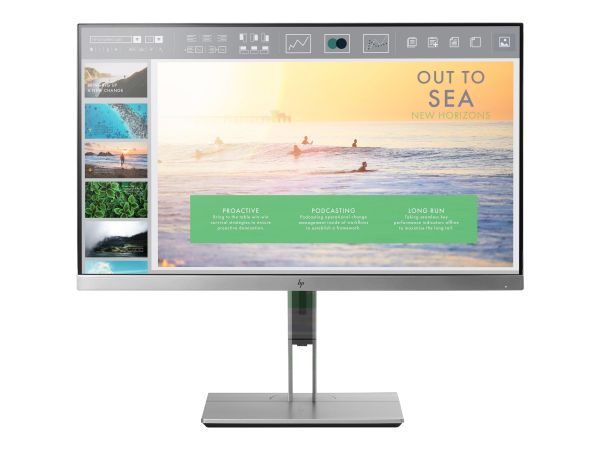 HP EliteDisplay E233 LED display 58,4 cm (23 Zoll) Full HD Flach Schwarz, Silber
