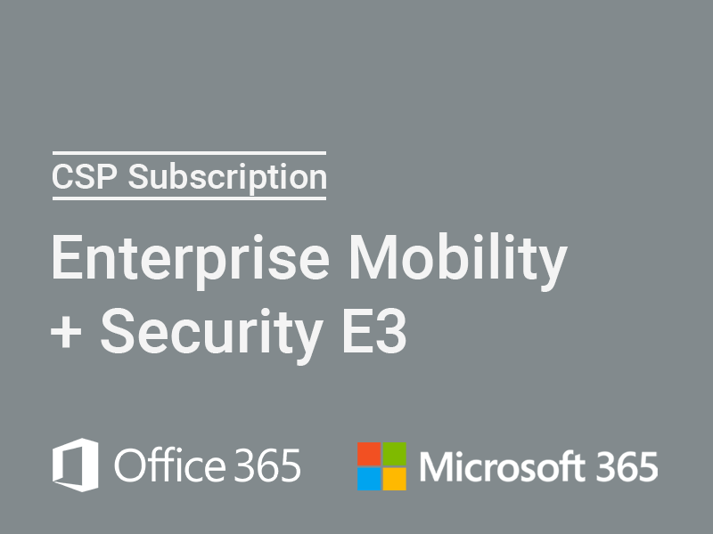 CSP NCE MSEnterprise Mobility +Security E3 Subscription 1 User Laufzeit 1 J CSP NCE MSEnterprise Mobility +Security E3 Subscription 1 User Laufzeit 1 J