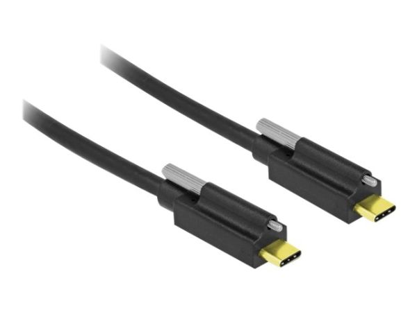 Delock USB-Kabel - USB-C (M) schraubbar zu USB-C (M)