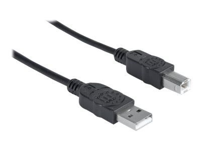 Manhattan USB-A to USB-B Cable, 5m, Male to Male, 480 Mbps (USB 2.0)