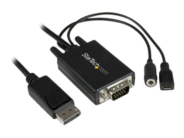 StarTech.com 2m DisplayPort auf VGA Adapterkabel mit Audio - DP zu VGA Konverter - 1920x1200 - Displ