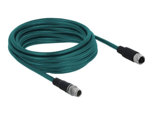 Delock Patch-Kabel - 8 pin M12-X (M) zu 8 pin M12-X (W)