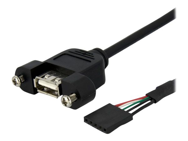 StarTech.com 30cm USB 2.0 Blendenmontage Kabel - USA A auf 5 pin Mainboard Pfostenstecker Buchse - B