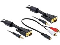 Delock VGA-Kabel - HD-15 (VGA), Stereo Mini-Klinkenstecker (M)