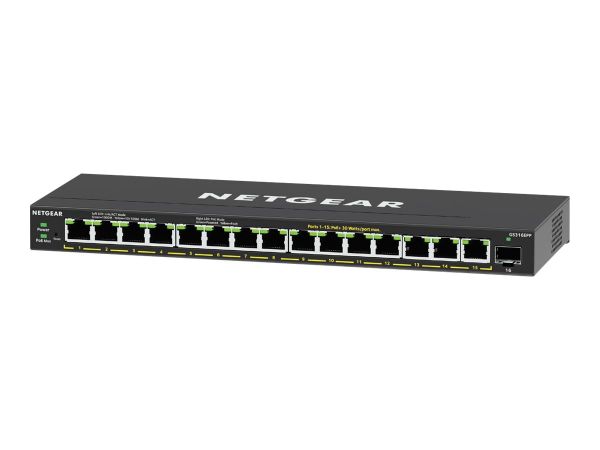 Netgear Plus GS316EPP - Switch - managed - 15 x 10/100/1000 (PoE+)