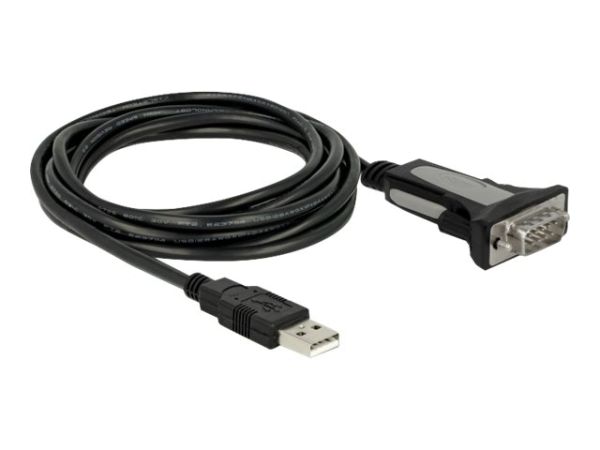 Delock Adapter USB Type-A to 1 x serial RS-232 DB9 - Kabel USB / seriell - USB (M)