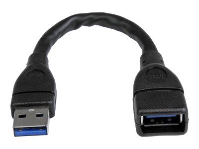 StarTech.com 15cm USB 3.0 Verlängerungskabel - USB 3 Typ A Kabel Verlängerung - Stecker/ Buchse - Sc