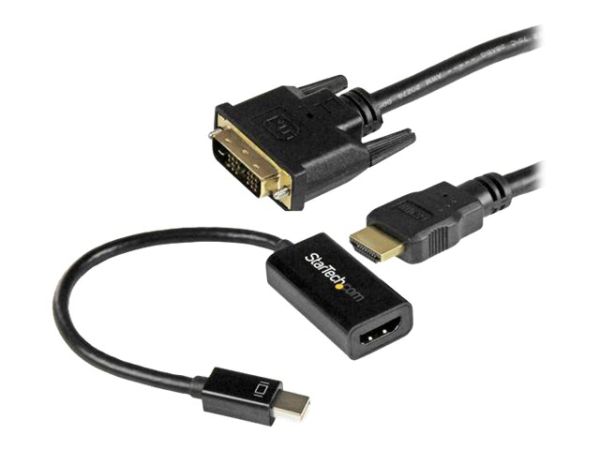 StarTech.com mDP auf DVI Konnektivitäts Kit - Aktives Mini DisplayPort zu HDMI Konverter mit 1,8m HD