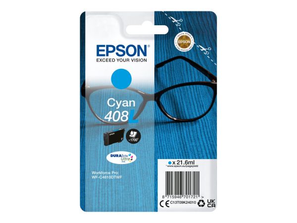 Epson 408 - 21.6 ml - Cyan - original - Blisterverpackung