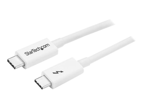 StarTech.com Thunderbolt 3 Kabel - 20Gbit/s - 2m - Weiß - 4K 60Hz - Passiv - Thunderbolt Kabel - USB