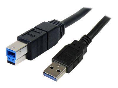 StarTech.com 3m schwarzes SuperSpeed USB 3.0 A auf B Kabel - St/St - USB 3.0 Anschlusskabel - USB-Ka