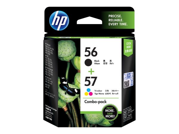 HP Tintenpatrone Combo Pack Nr. 56+57 schwarz + C/M/Y 1er Pack