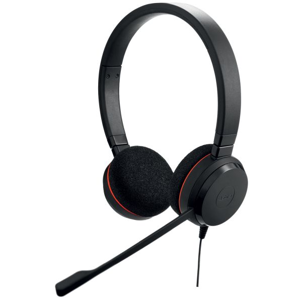 Jabra Evolve 20 MS Duo USB, (Überkopfbügel), USB Anschluss mit Mute-Taste