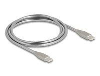 Delock 81259, 1 m, USB C, USB C, USB 2.0, Silber - DeLOCK 81259. Kabellänge: 1 m. Anschluss 1: USB C