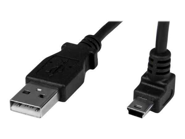 StarTech.com 1m USB auf Mini USB Anschlusskabel 90° gewinkelt - USB A zu Mini B Kabel - 1 x USB A (S