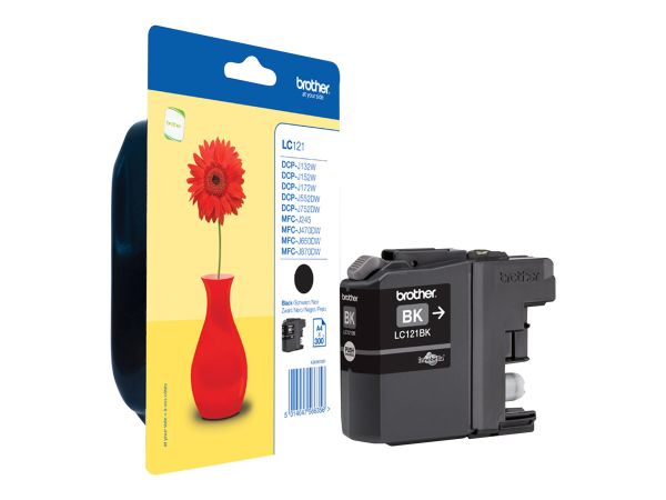 Brother LC121BK - Schwarz - original - Blisterverpackung