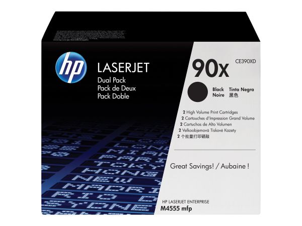 HP Toner 90X schwarz 2er Pack für LaserJet