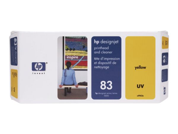 104064_HP Tintenpatrone Nr. 83 gelb inkl. Reiniger + Druckkopf für Designjet 5000NS_C4963A_1