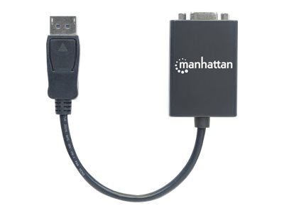 Manhattan DisplayPort to VGA HD15 Converter Cable, 15cm, Male to Female, Active, Equivalent to Start