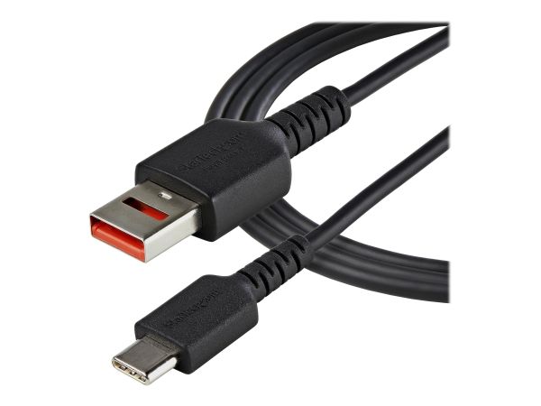 StarTech.com 3ft (1m) Secure Charging Cable, USB-A to USB-C Data Blocker Charge-Only Cable, No-Data