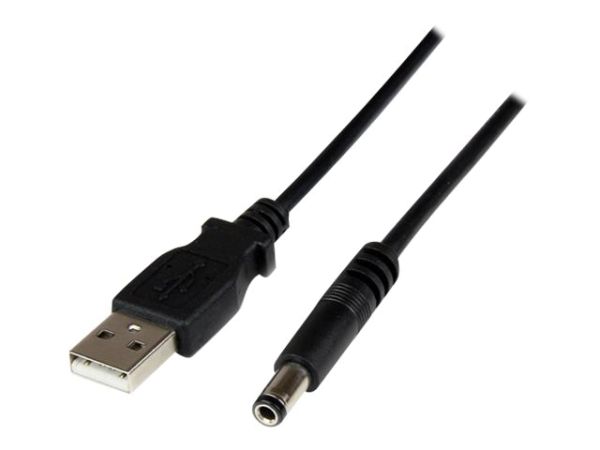 StarTech.com USB 2.0 auf Hohlstecker Typ N Kabel - USB A DC 5V 5,5mm Stecker Stromkabel Stecker 1m -