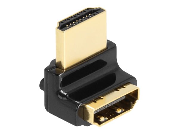 Delock Highspeed - HDMI-Adapter - HDMI männlich zu HDMI weiblich gewinkelt - 2.2 m - Schwarz - unter