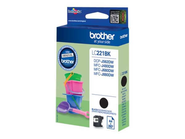 Brother LC221BK - Schwarz - Original - Blisterverpackung