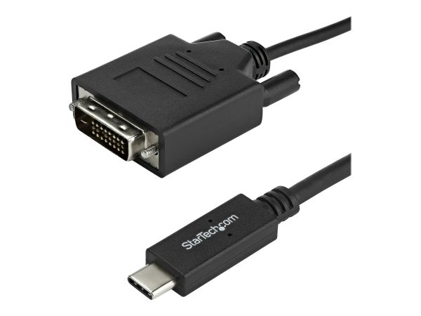 StarTech.com 3.3 ft / 1 m USB-C to DVI Cable - USB Type-C Video Adapter Cable - 1920 x 1200 - Black
