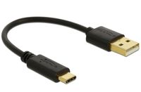 Delock USB Ladekabel Typ-A> Type-C 3 A - Digital/Daten - 0,15 m