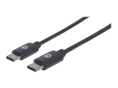 Manhattan USB-C to USB-C Cable, 50cm, Male to Male, Black, 480 Mbps (USB 2.0)