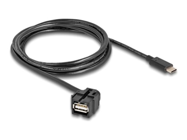 Delock USB-Kabel - 24 pin USB-C (M) gewinkelt zu USB (W)