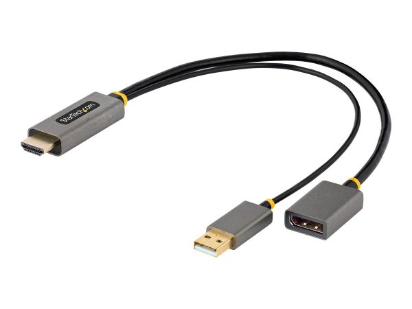 StarTech.com 1ft (30cm) HDMI to DisplayPort Adapter, Active 4K 60Hz HDMI Source to DP Monitor Adapte