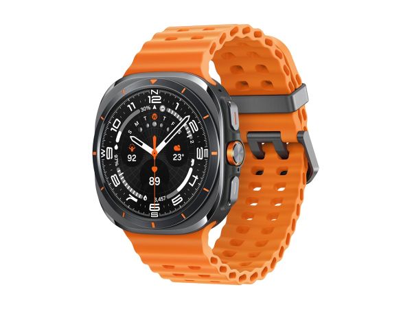 Samsung Galaxy Watch Ultra - 47 mm - Titan - intelligente Uhr mit Marineband - Gummi - Orange - Band