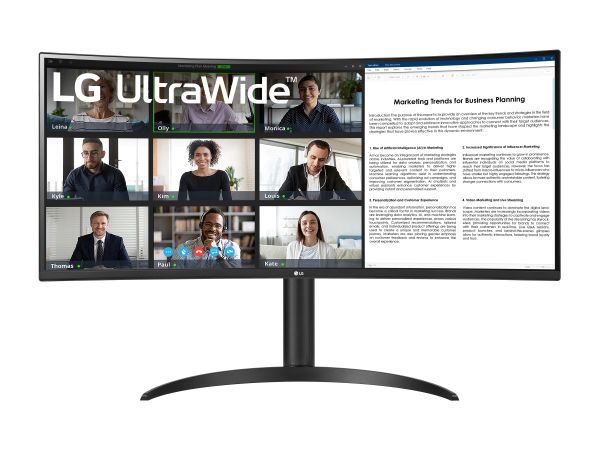 LG UltraWide 34WR55QK-B - LED-Monitor - gebogen - 86.42 cm (34")