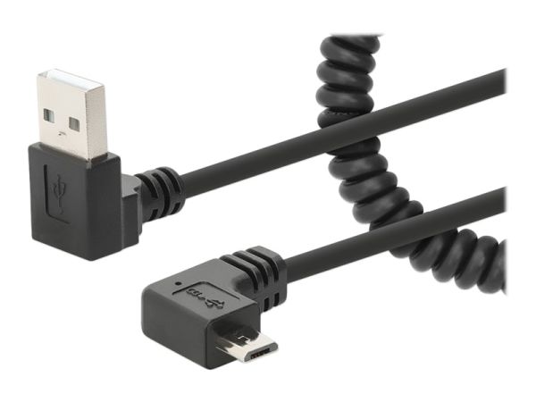 Manhattan USB-A to Micro-USB Cable, 1m, Male to Male, Black, 480 Mbps (USB 2.0)