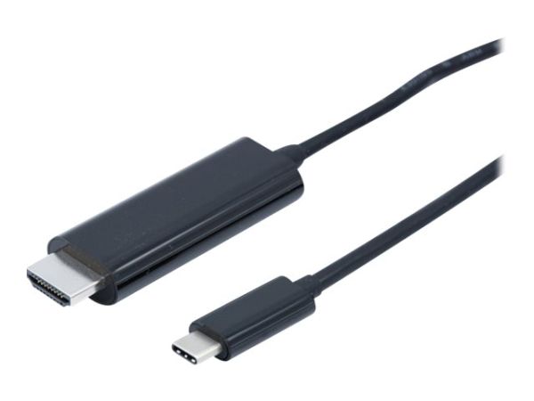 exertis Connect Adapterkabel - 24 pin USB-C männlich zu HDMI männlich - 1.8 m - Schwarz - unterstütz