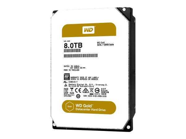 WD Gold Datacenter Hard Drive WD8002FRYZ - Festplatte - 8 TB - intern - 3.5" (8.9 cm)