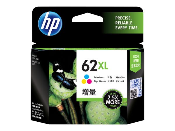 HP 62XL - 11.5 ml - Hohe Ergiebigkeit - Farbe (Cyan, Magenta, Gelb)