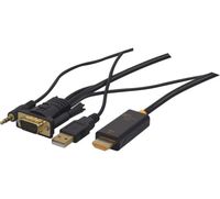 exertis Connect EXC EXC127848 - 2 m - HDMI + 3.5mm - VGA (D-Sub) + USB - Männlich - Männlich - Gerad